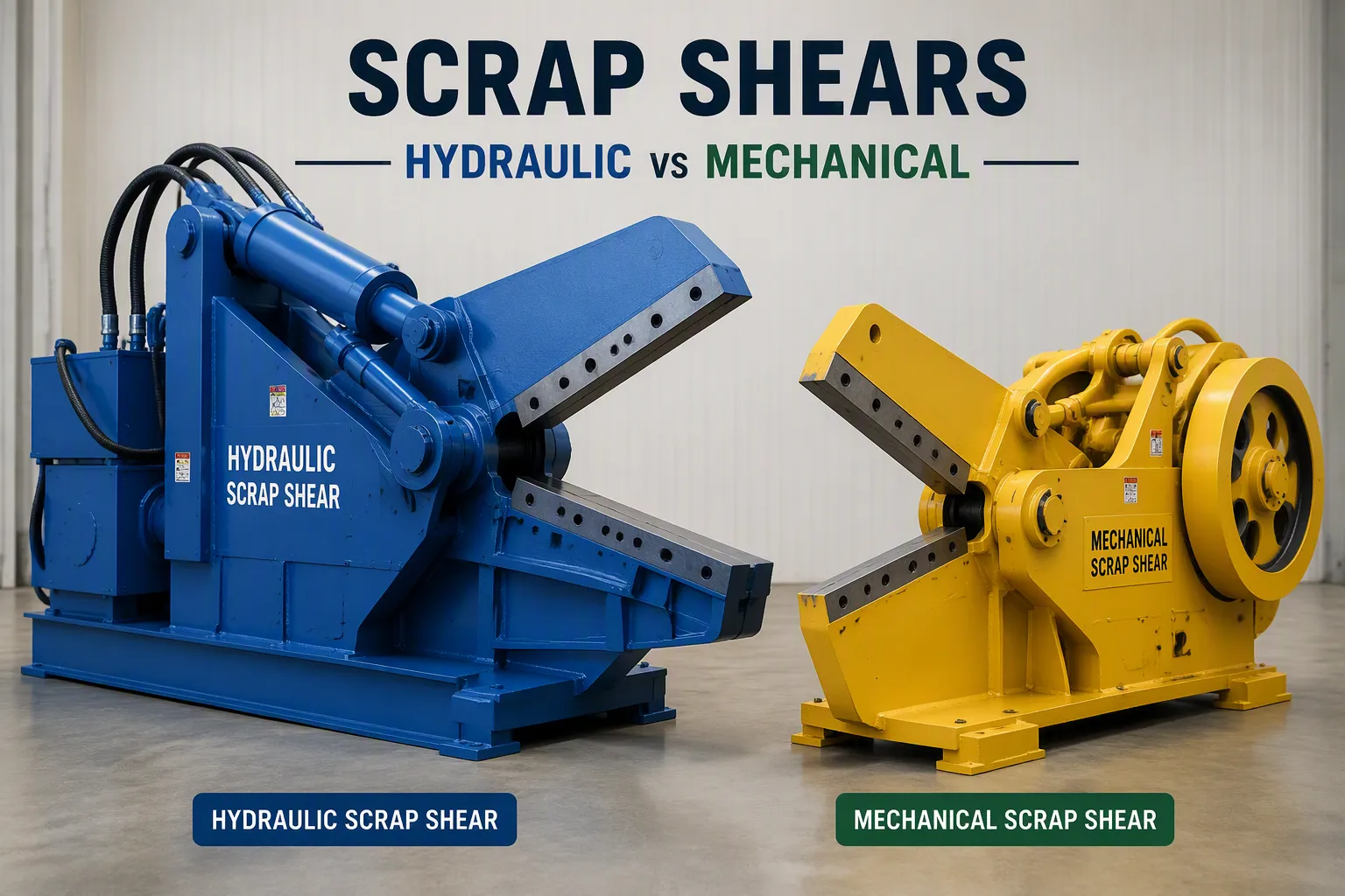 Choosing Between Hydraulic and Mechanical Scrap Shears